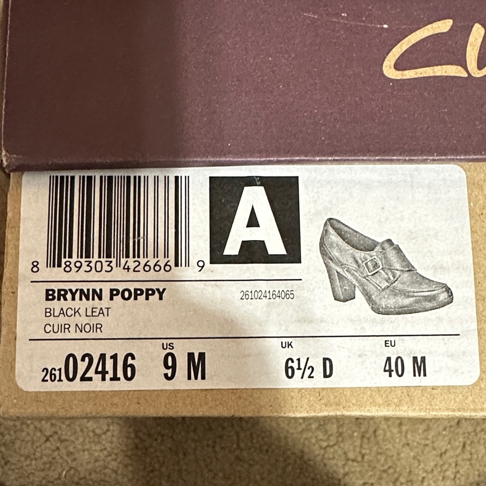 Clarks Black Women's Heeled Loafers Brynn Poppy - Picture 5 of 5